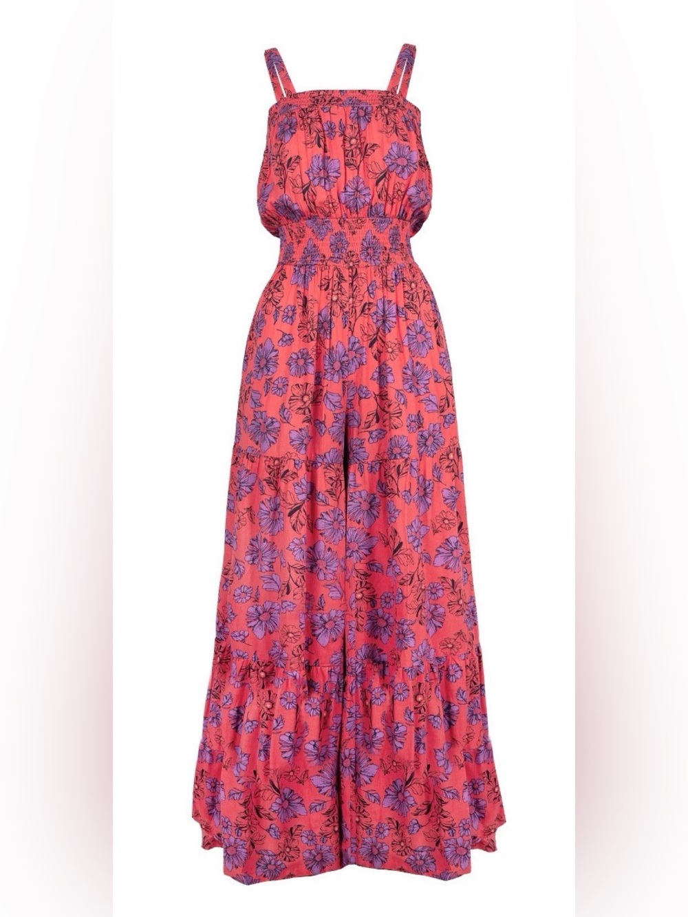 Jessica Simpson Women's Delene Smocked Wide Leg Jumpsuit - XS - Picture 7 of 9